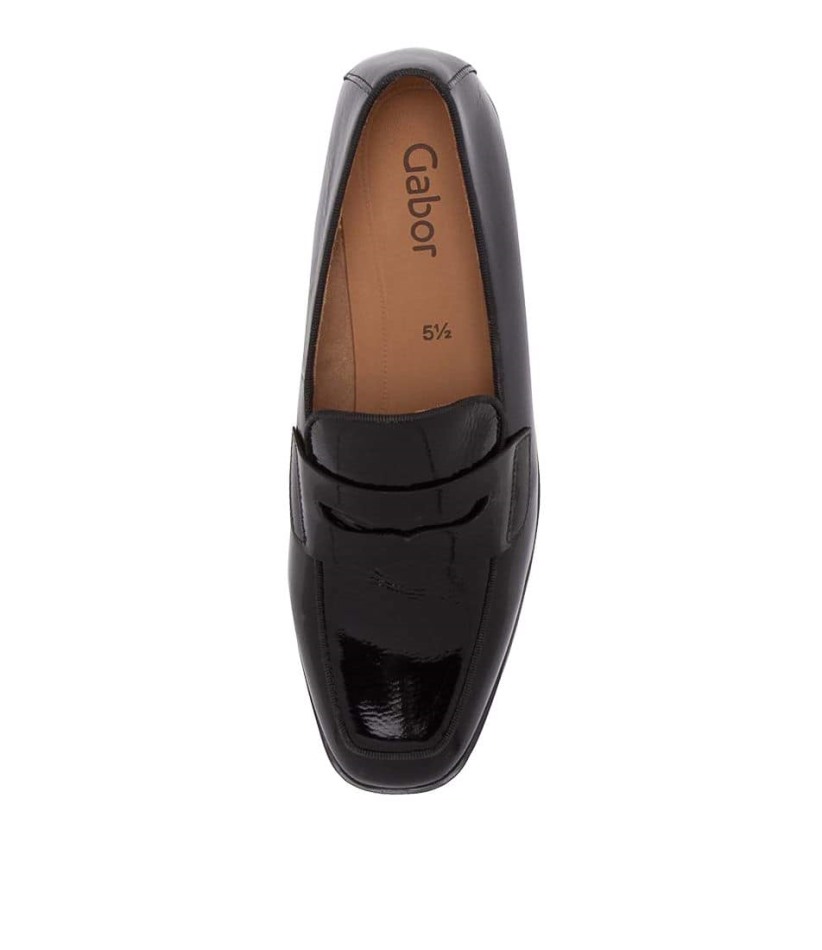 Gabour | Mocassins En Cuir Rabke Schwarz Exclusifs